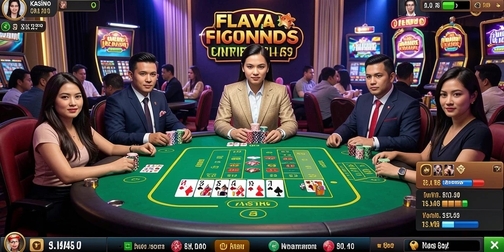 Screenshot menunjukkan antarmuka permainan yang elegan.